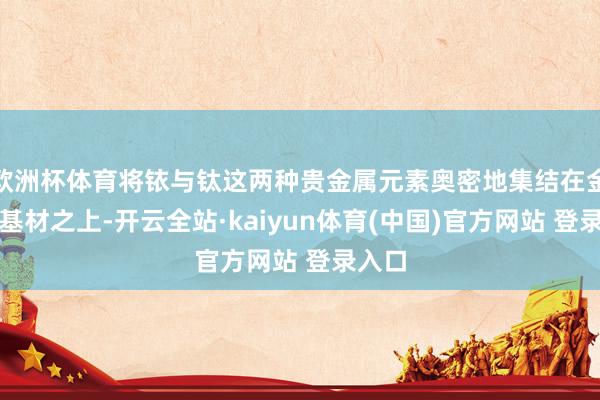 欧洲杯体育将铱与钛这两种贵金属元素奥密地集结在金属网基材之上-开云全站·kaiyun体育(中国)官方网站 登录入口