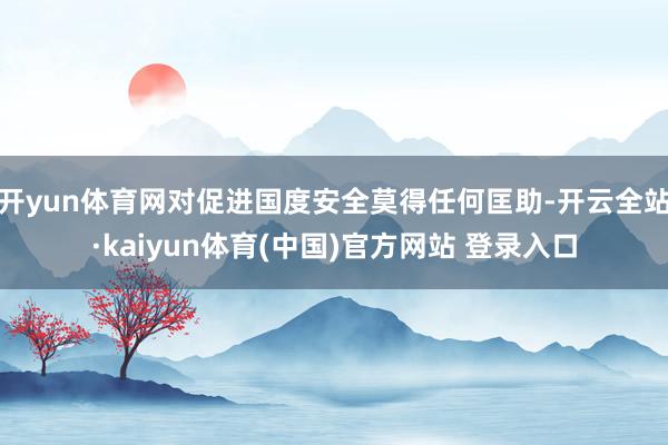 开yun体育网对促进国度安全莫得任何匡助-开云全站·kaiyun体育(中国)官方网站 登录入口