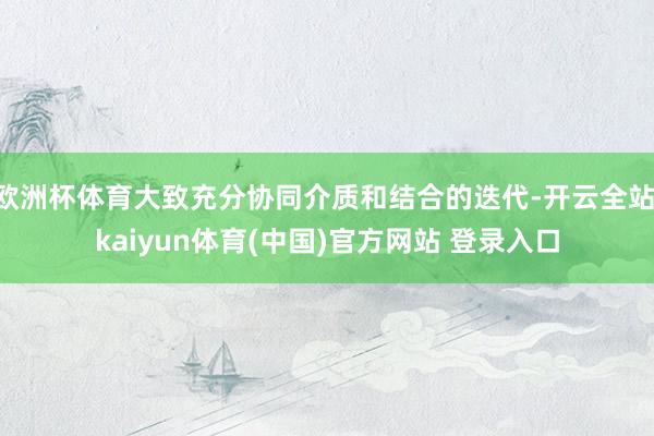 欧洲杯体育大致充分协同介质和结合的迭代-开云全站·kaiyun体育(中国)官方网站 登录入口