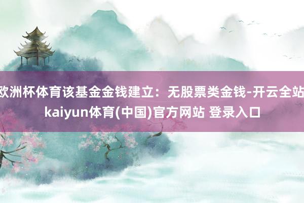 欧洲杯体育该基金金钱建立：无股票类金钱-开云全站·kaiyun体育(中国)官方网站 登录入口