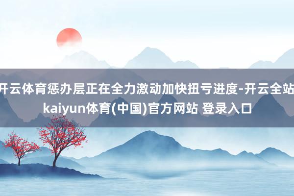 开云体育惩办层正在全力激动加快扭亏进度-开云全站·kaiyun体育(中国)官方网站 登录入口